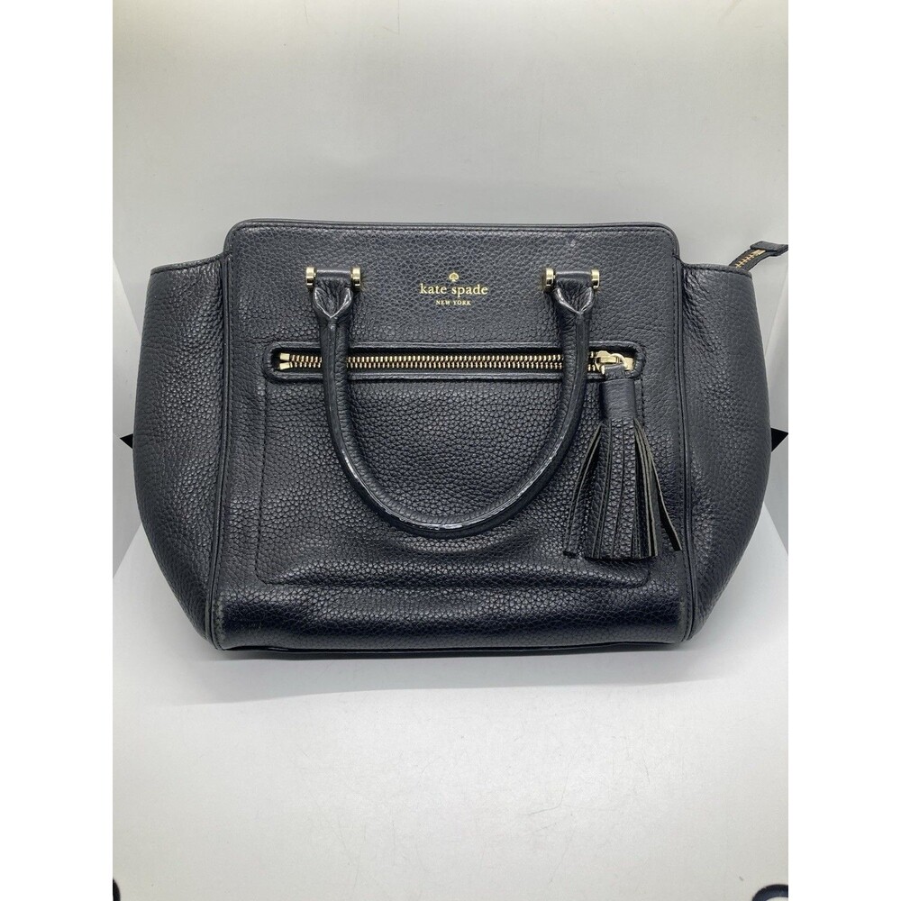 KATE SPADE NEW YORK ALLYN CHESTER STREET BAG SATCHEL PEBBLED LEATHER BLACK - Picture 2 of 13